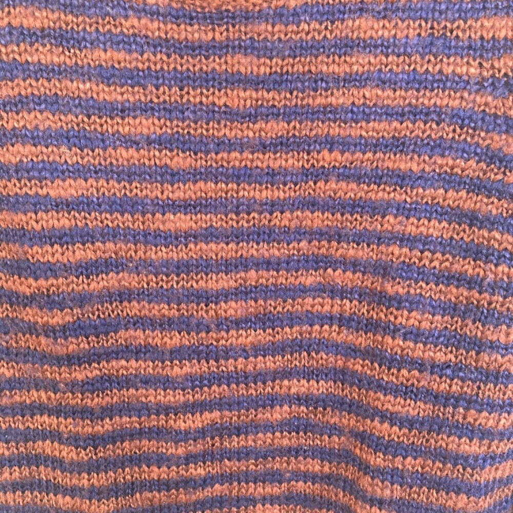 Theory Aegea B Athos Sweater Wool Blend Striped Rust & Navy Women's Size S/P - Picture 3 of 6